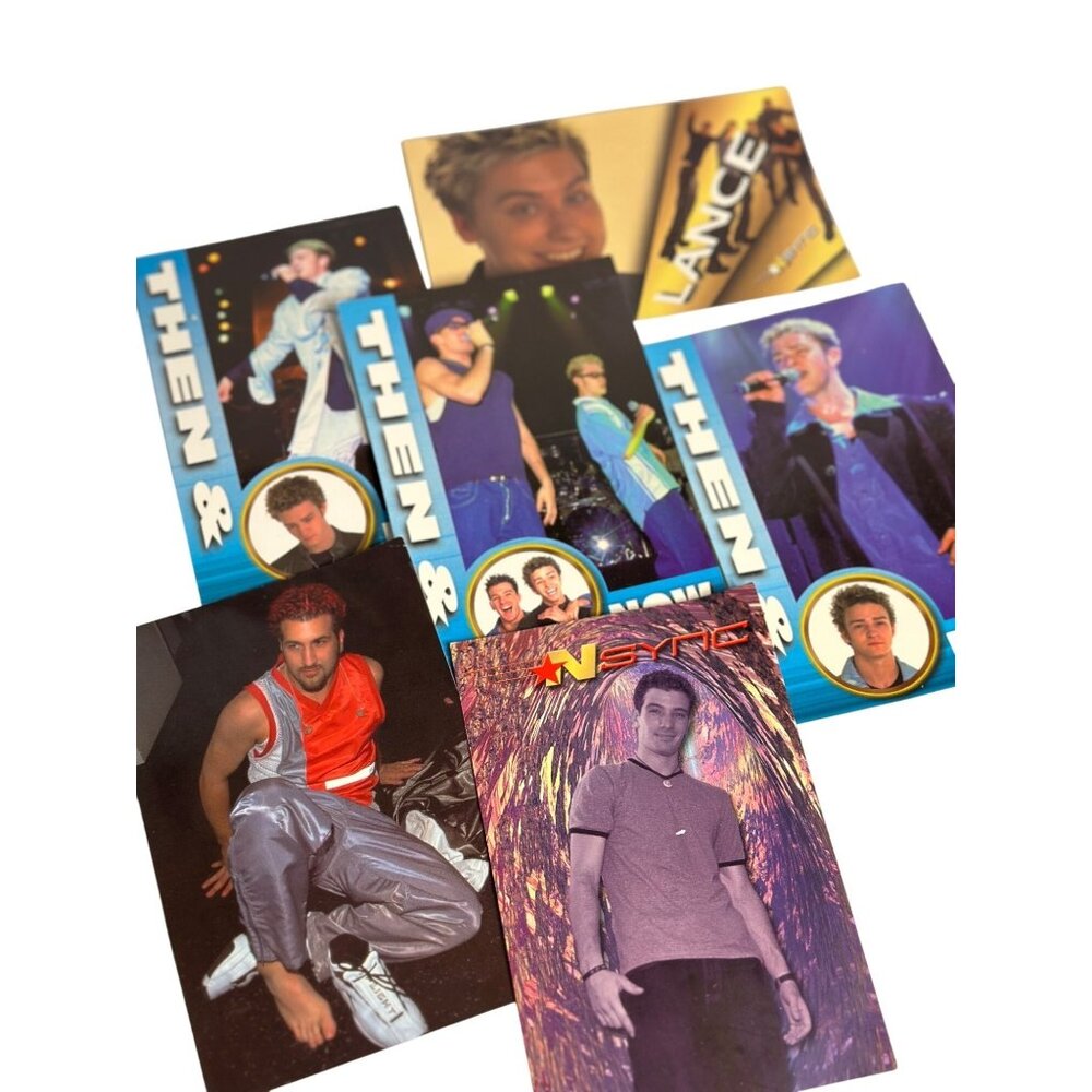 VTG N'Sync Trading Photo Cards Set Justin Timberlake Lance Bass Pop Star Lot 90s
